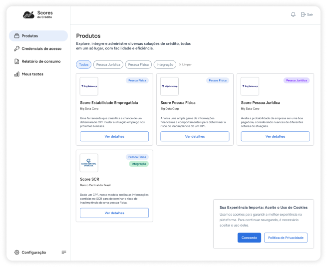 Machine Learning Plataform Dashboard